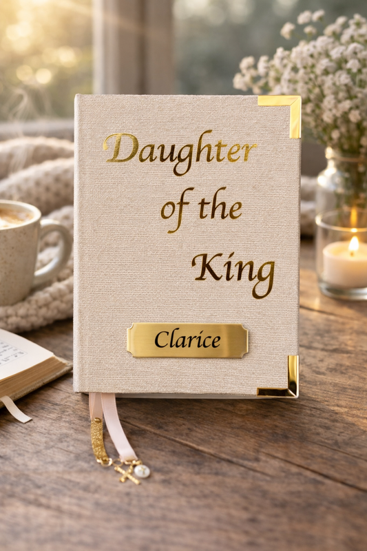 Daughter of King - Beige/Dourado - Biblia Sagrada - Portugues - Letra grande