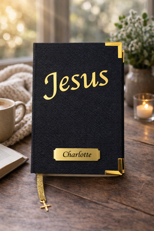Jesus Collection - Black/Gold - Holy Bible - English - Vresion NIV,NKJ and KJ - Letter Large